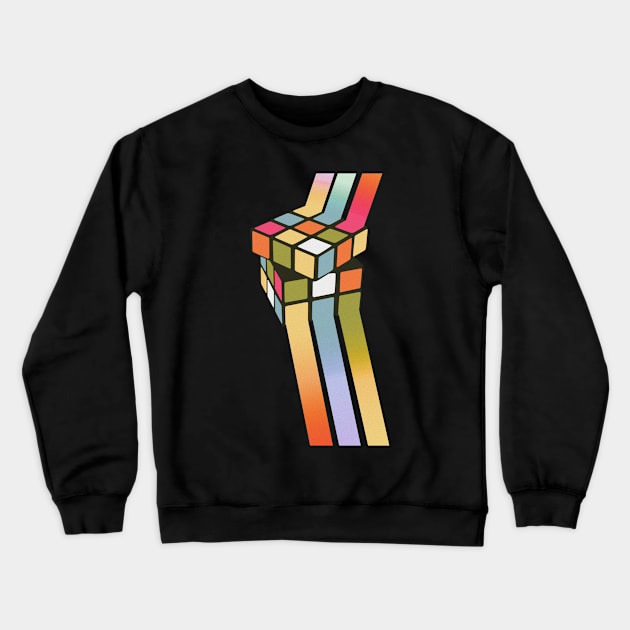 Rubiks Cube Abstract Art Crewneck Sweatshirt by AlondraHanley